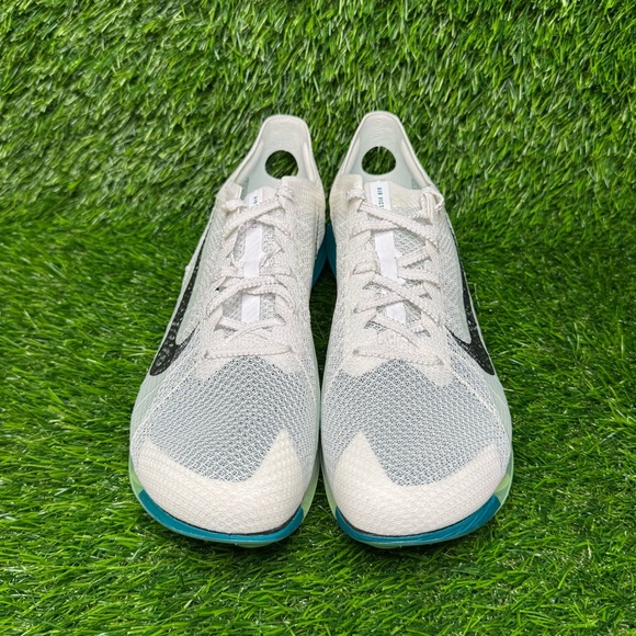 Size 10 - Mens Nike Air Zoom Victory Track Shoes White Green - FD8411-100 - Picture 3 of 7